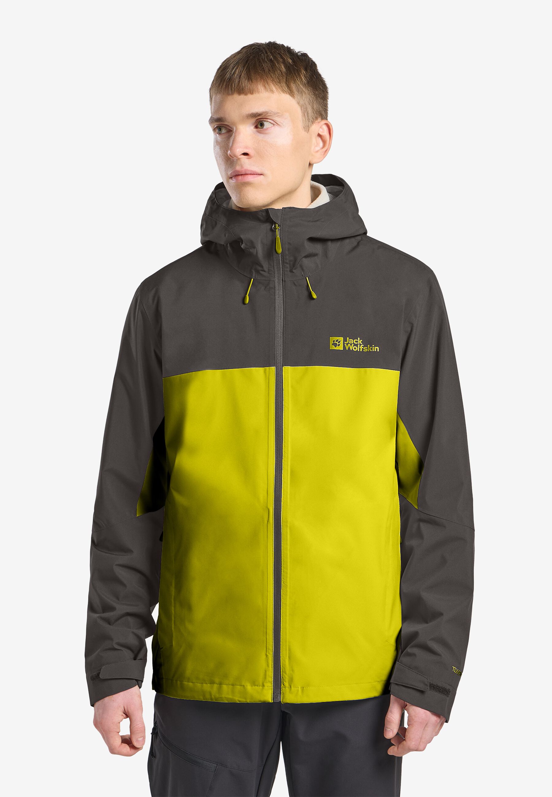 WEILTAL 2L JKT M chartreuse M Men's rain jacket Men's rain