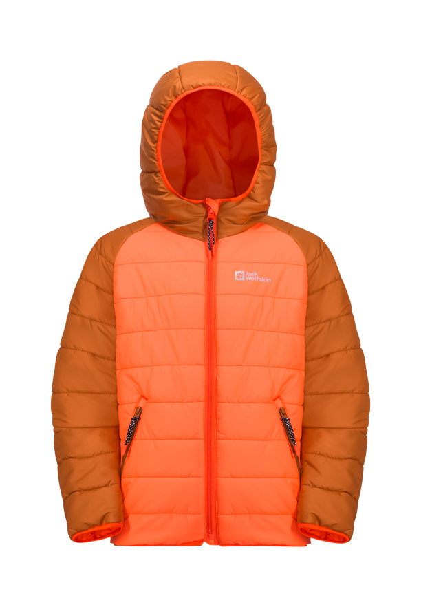 ZENON JACKET K fuzzy orange 92 Kids between seasons jacket JACK WOLFSKIN