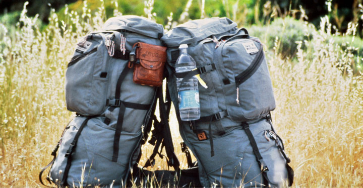 An old image of two Jack Wolfskin backpacks
