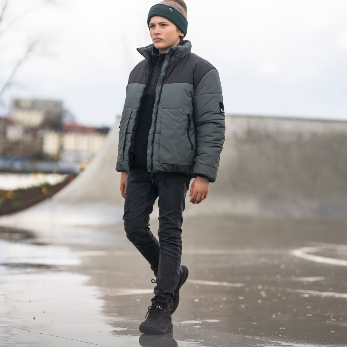 Boy with winter jacket